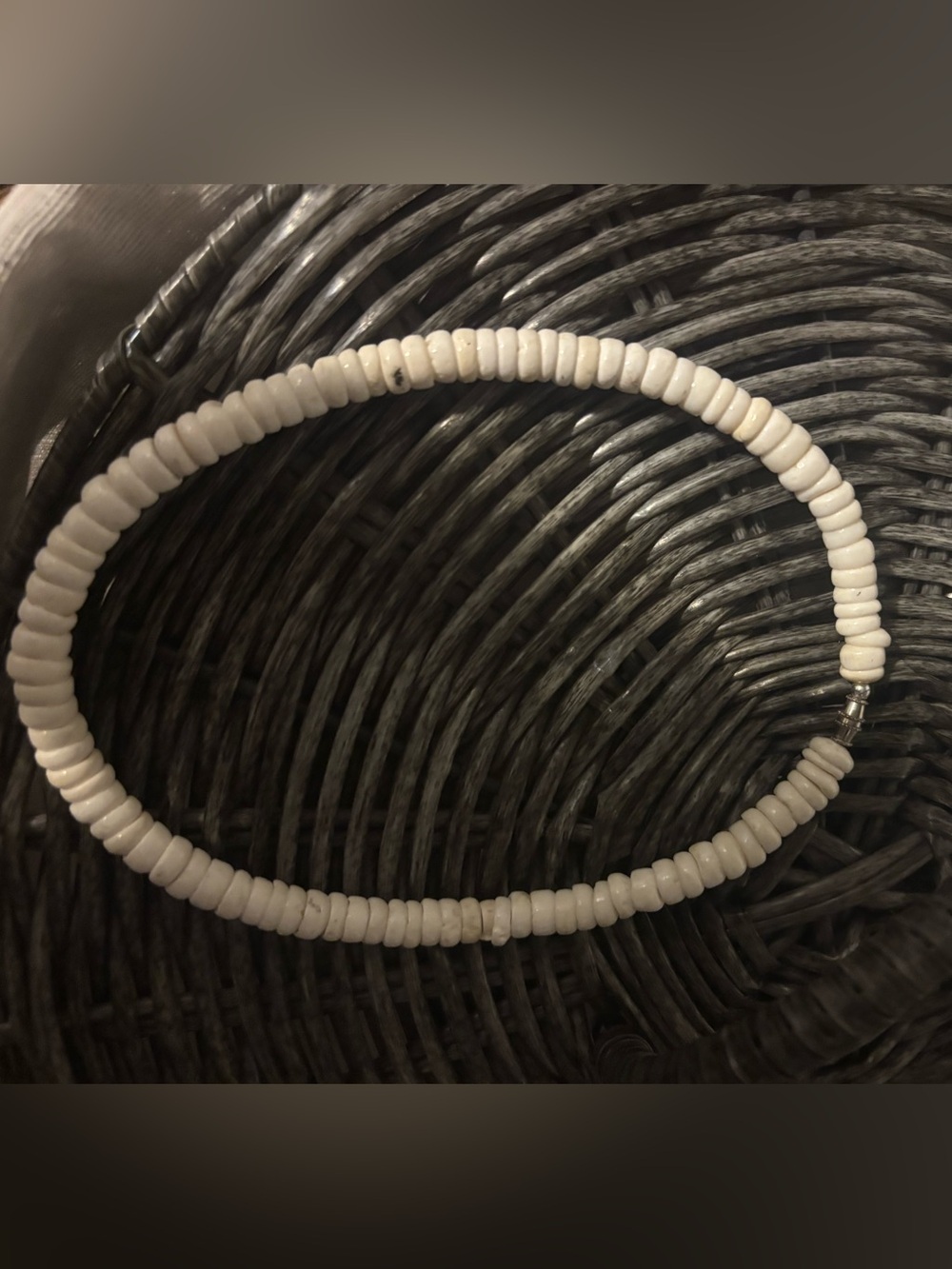 White Beaded Choker Necklace - Minimal Women's Jewelry